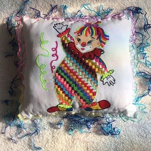 Clown Hand-sewn Pillow